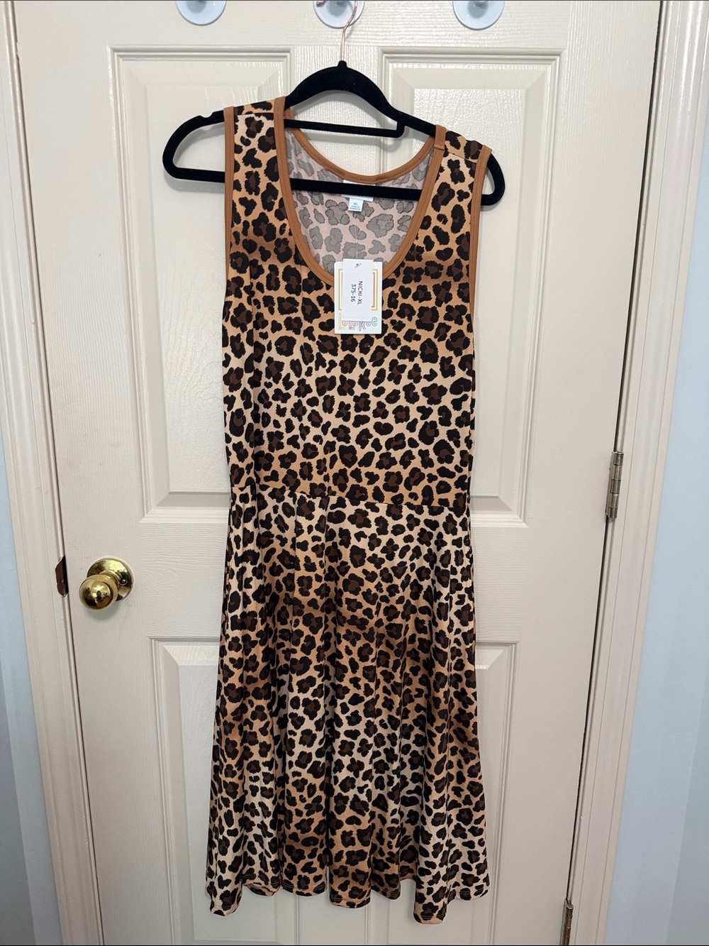 LuLaRoe Leopard Print Tank Dress - Brown, Tan, Black